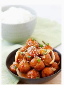 Sweet & Sour Chicken with rice